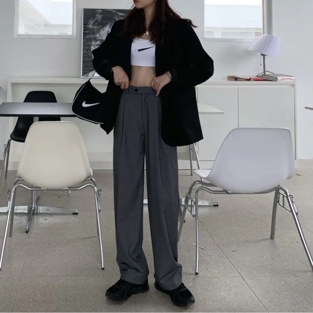 Pleated grey trousers from Korea XS 2